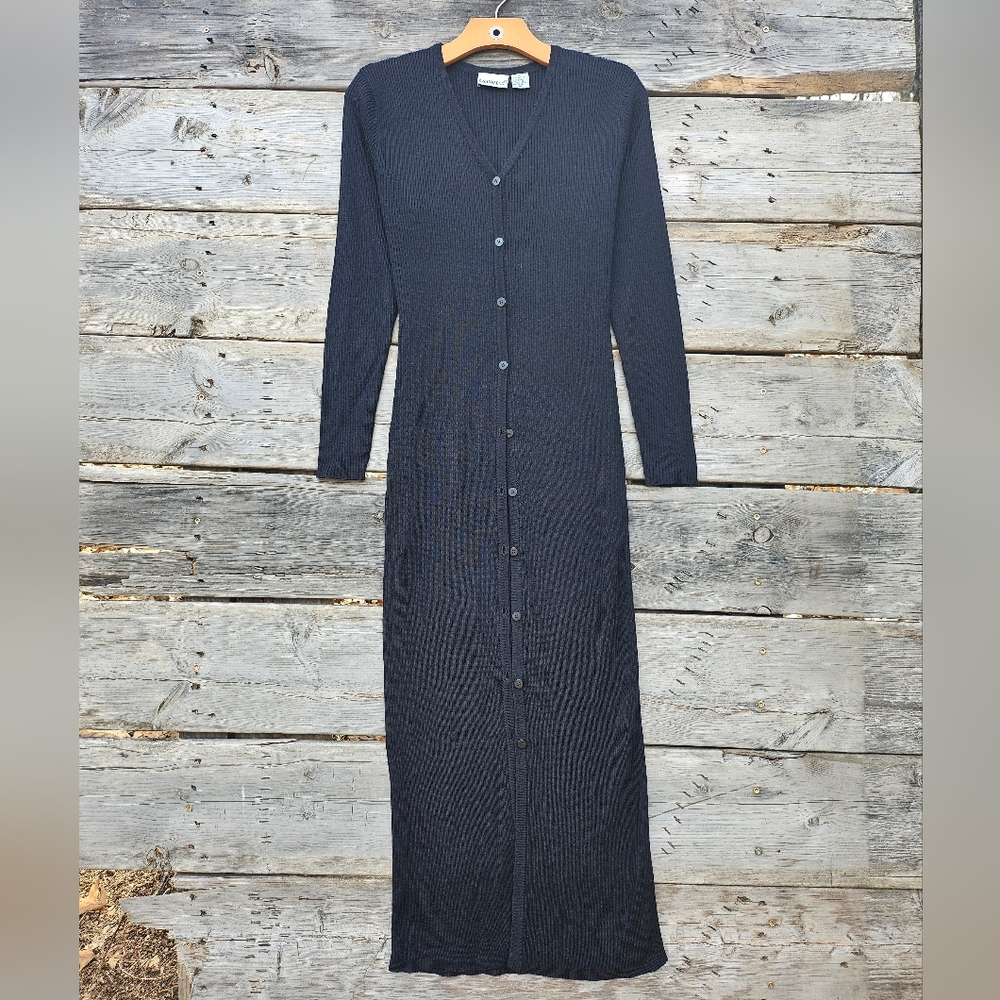 RARE Fashion Bug full length black duster.
